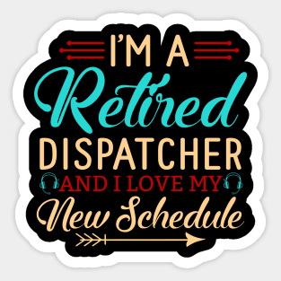 Retired Dispatcher Tshirt Thin Gold Line 911 Police First Responder Sticker